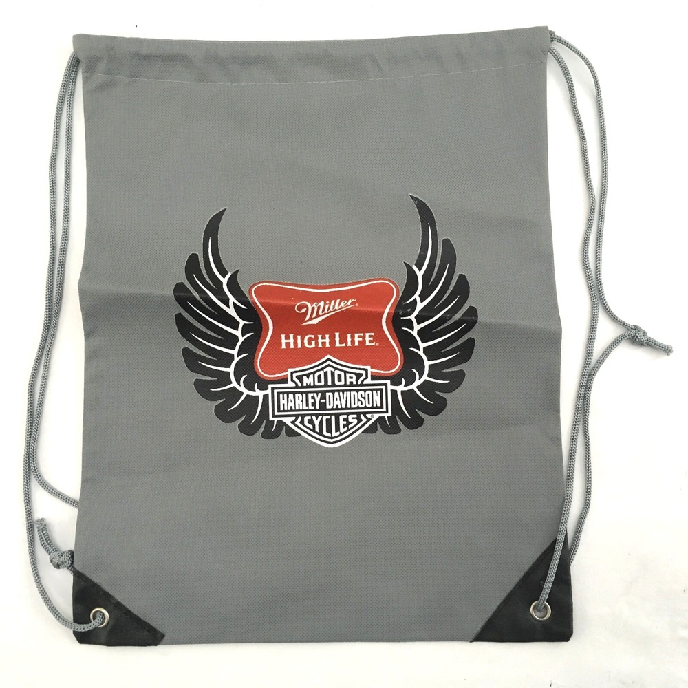Harley-Davidson Lightweight String Backpack Promotional Item 15" x 12"
